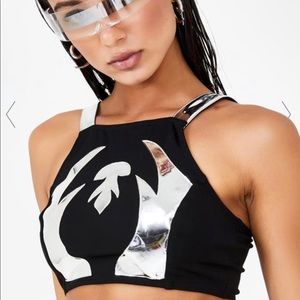 Clubexx electro vixen crop top festival rave